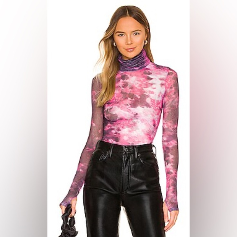 Revolve superdown Daniella High Neck Top in Pink Multi